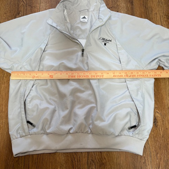 VTG y2k Adidas Golf Michelob Ultra 1/4 Zip Windbreaker Jacket Mens M PGA Tour - Picture 4 of 12